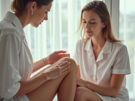 Cellulite : quelles carences hormonales en sont la cause ? Femme examinant sa peau avec souci et curiosite